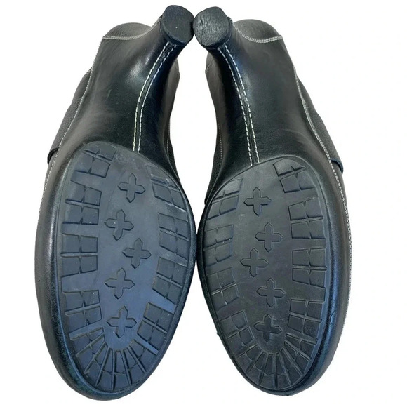 Cole Haan Leather Kitten Heels Mules Clog Slip On Shoes Women Size 8.5 B Black - Picture 8 of 14